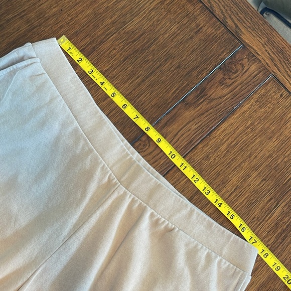 Jjill Pure Jill Tan Cotton Knit Pull On Cropped Wide Leg Pants Petite Large - Picture 3 of 9